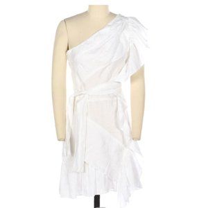 Isabel Marant Étoile One-Shoulder Ruffle Dress in Linen
